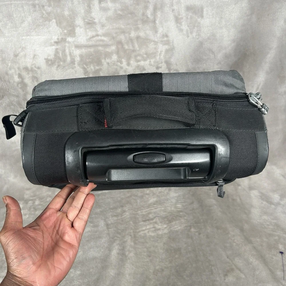 Oakley AP Tactical Field Gear Roller Carry On Gray Black Zipper Luggage Bag